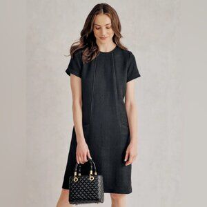 J. McLaughlin Ada Tweed Dress Black Classic Style Women’s Size Large NWT